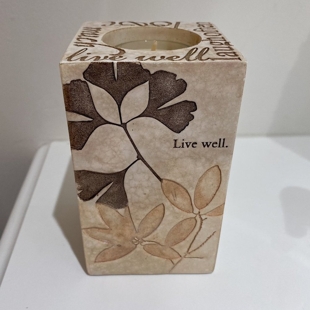 Seagull Studios - Heart Warmers - "Home" Tealight Candle Holder